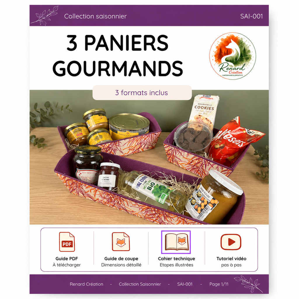 Guide de coupe – 3 Paniers gourmands | Collection Saisonnier