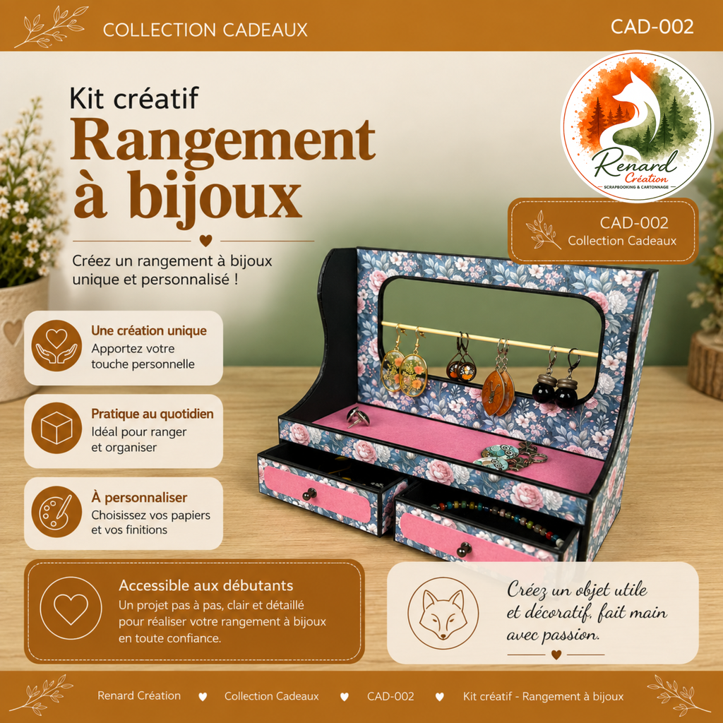 Kit créatif – Rangement à bijoux | Collection Cadeaux
