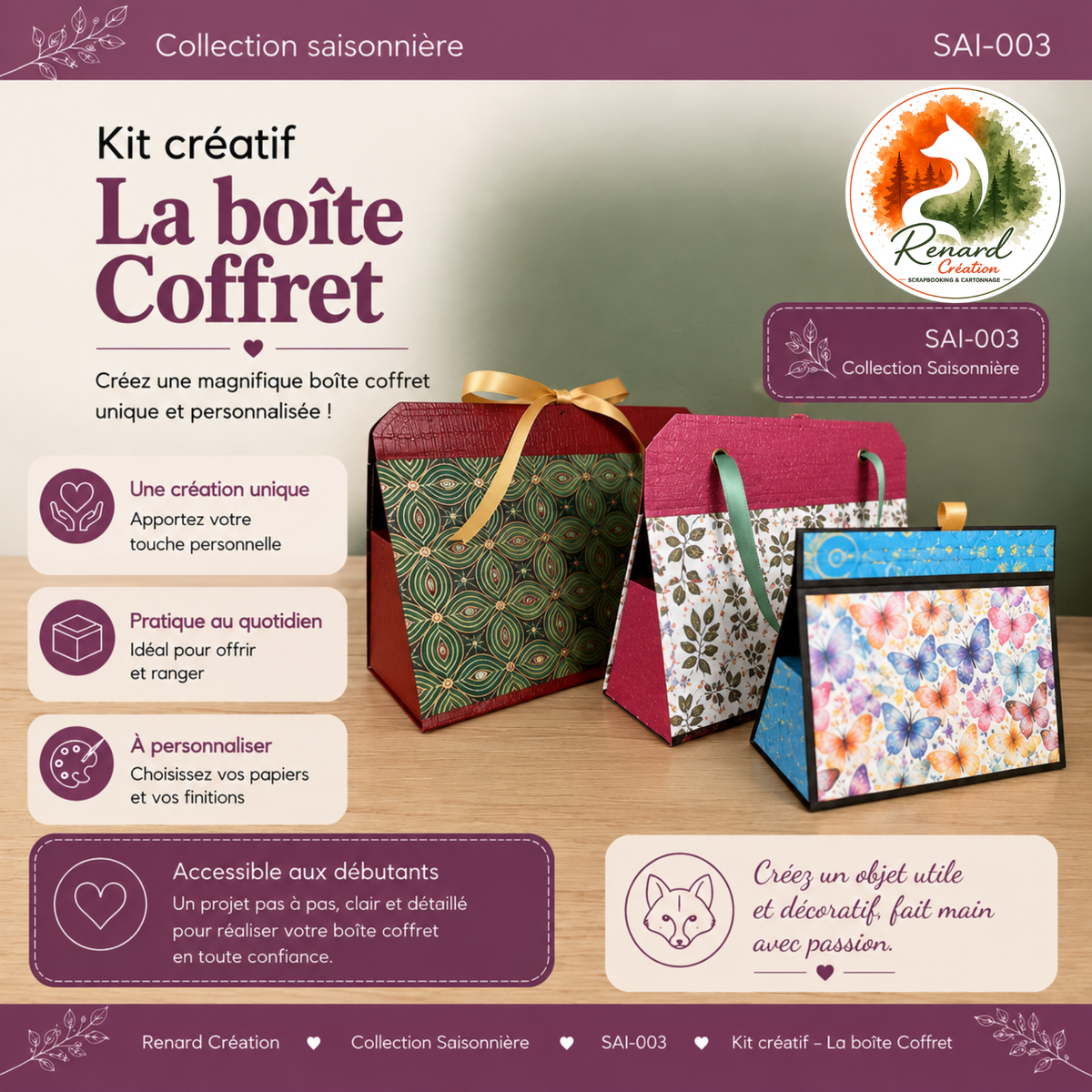 Kit créatif – Boîte Cadeaux | Collection Saisonnier