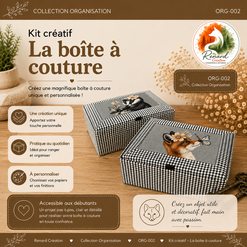Kit créatif – La Boîte à couture | Collection Organisation