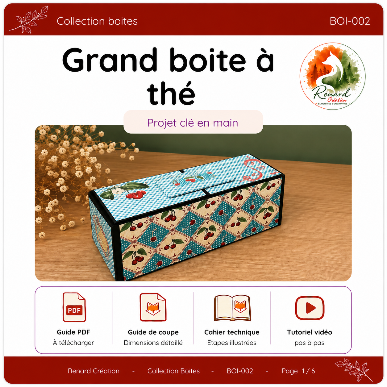 Guide de coupe – La Grande Boîte à Thé | Collection Boîtes