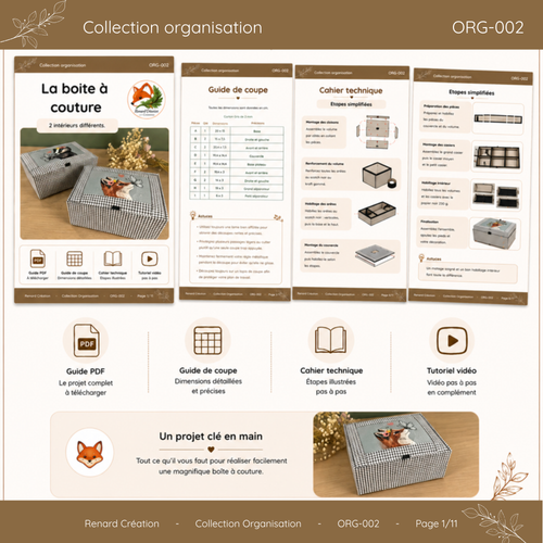 Guide de coupe – La Boîte à Couture | Collection Organisation