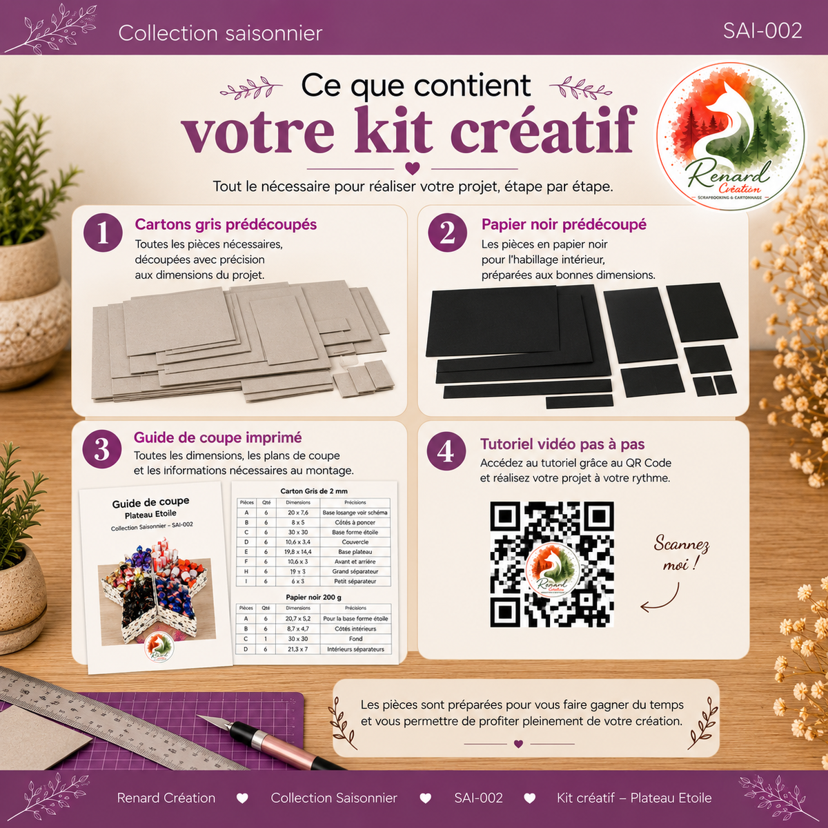 Kit créatif – Plateau Etoile | Collection Saisonnier