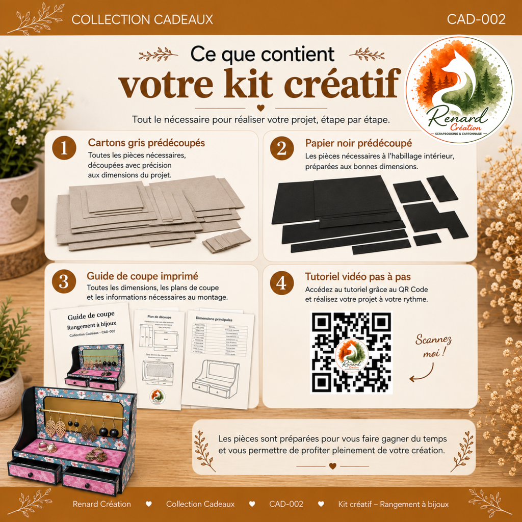 Kit créatif – Rangement à bijoux | Collection Cadeaux