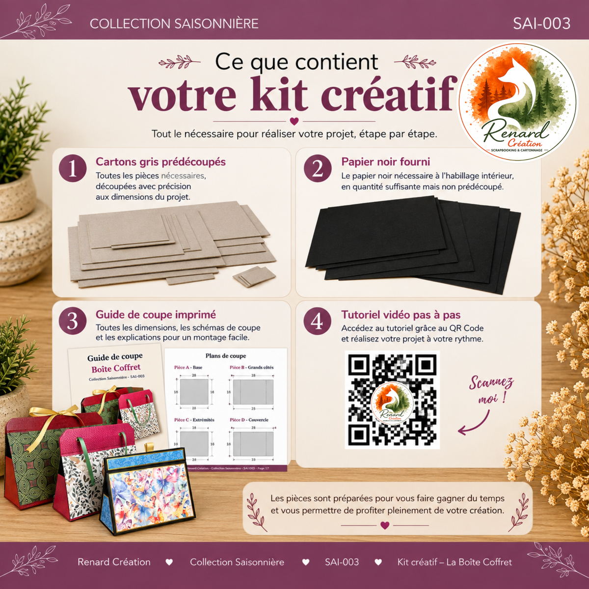 Kit créatif – Boîte Cadeaux | Collection Saisonnier