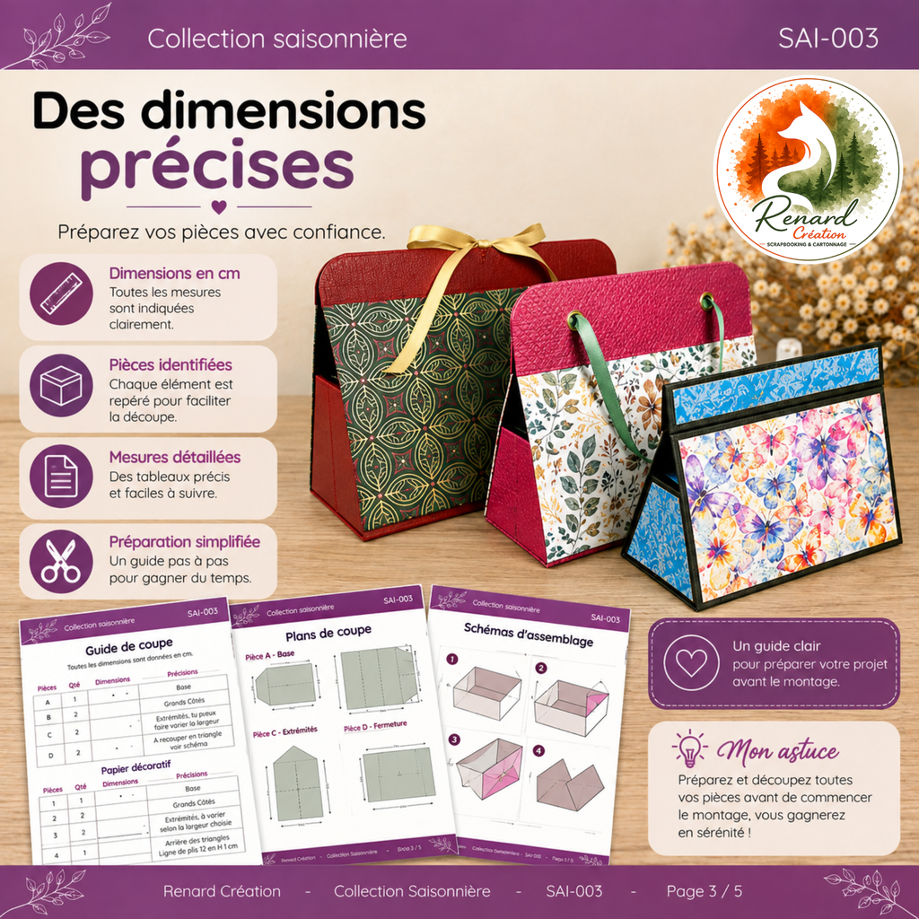 Guide de coupe- Boite cadeaux | Collection Saisonnier