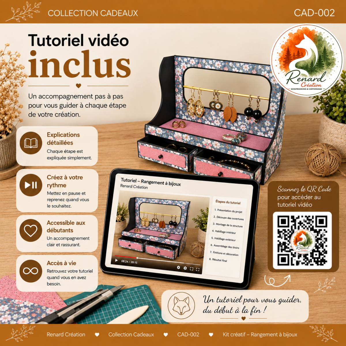 Kit créatif – Rangement à bijoux | Collection Cadeaux
