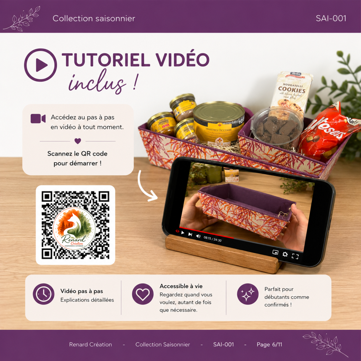 Guide de coupe – 3 Paniers gourmands | Collection Saisonnier
