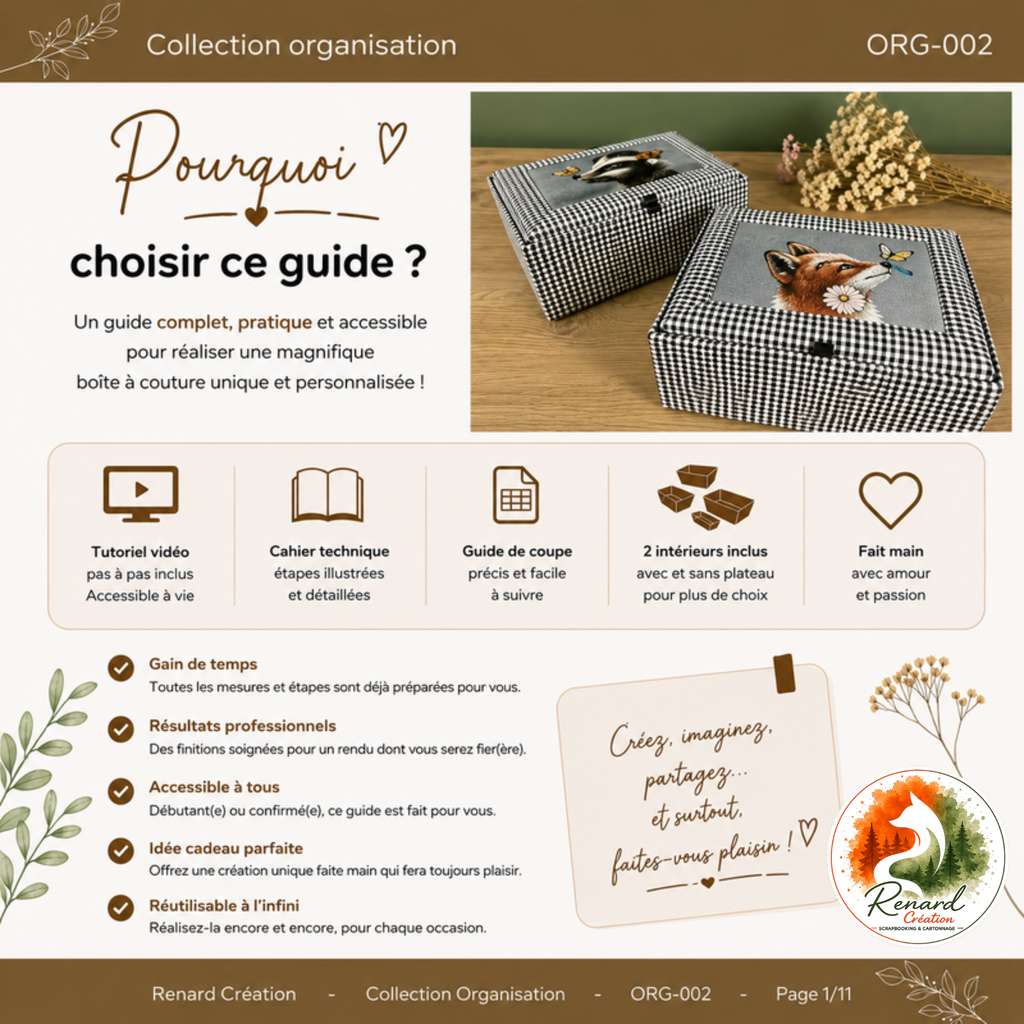 Guide de coupe – La Boîte à Couture | Collection Organisation