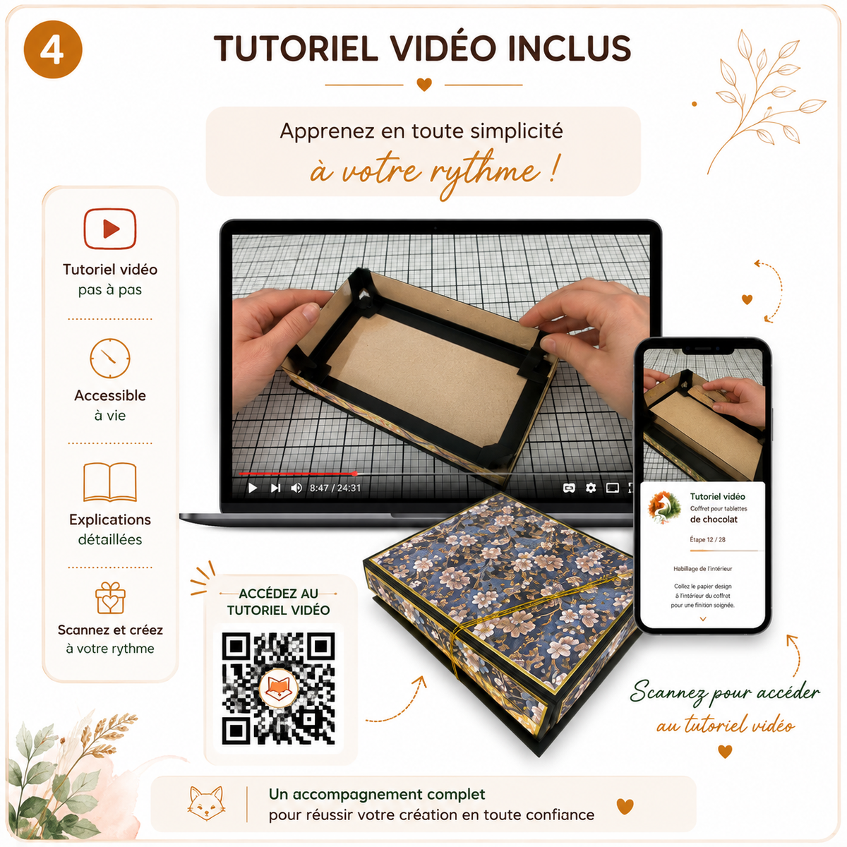 Guide de coupe – Coffret pour tablettes de chocolat | Collection Cadeaux