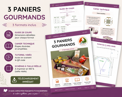 Guide de coupe – 3 Paniers gourmands | Collection Saisonnier