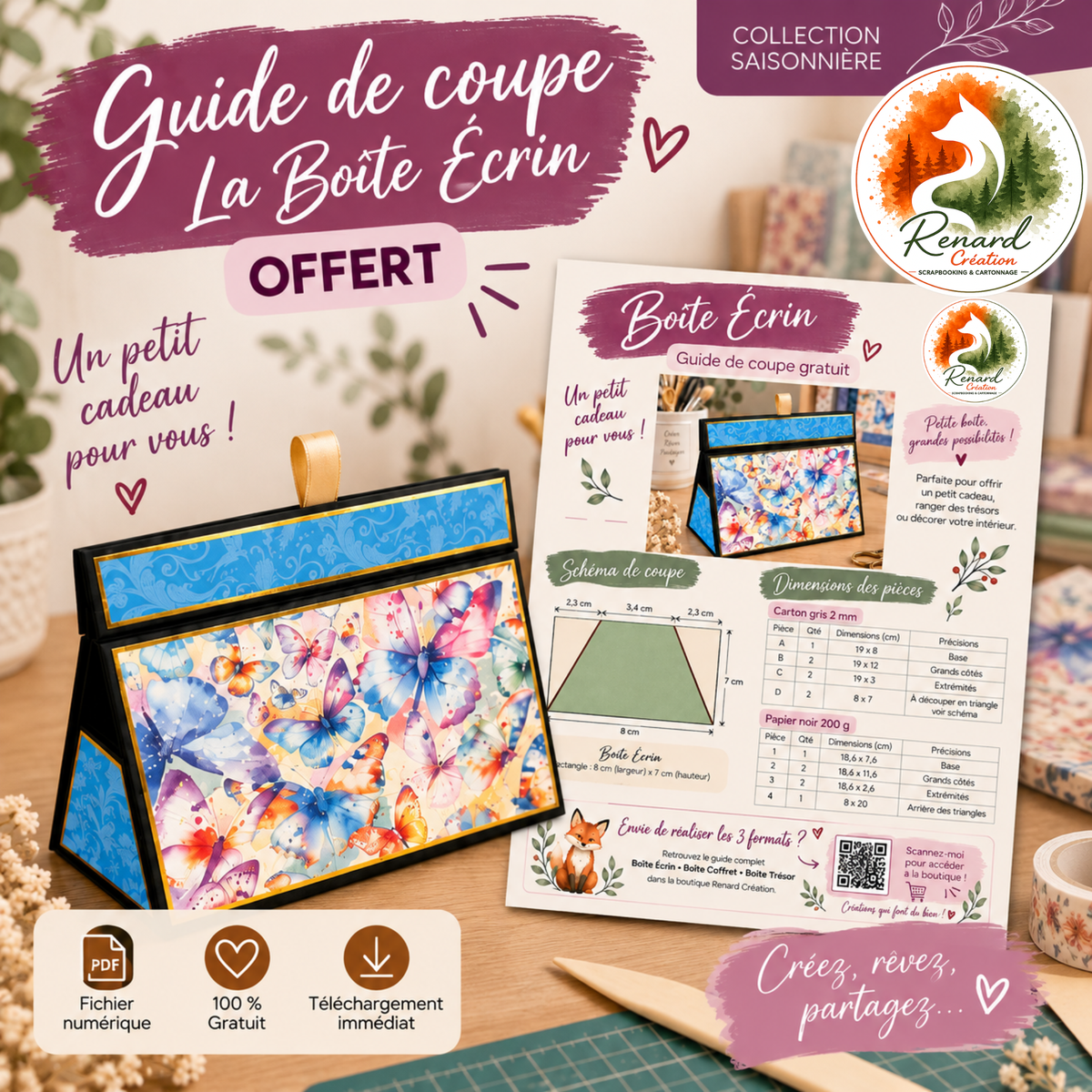 Guide de coupe gratuit – La Boîte Écrin |Collection Saisonnier