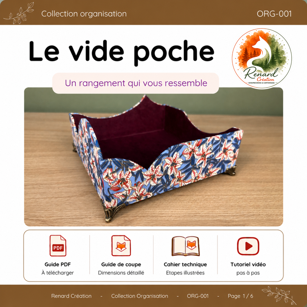 Guide de coupe – Le Vide-poches | Collection Organisation